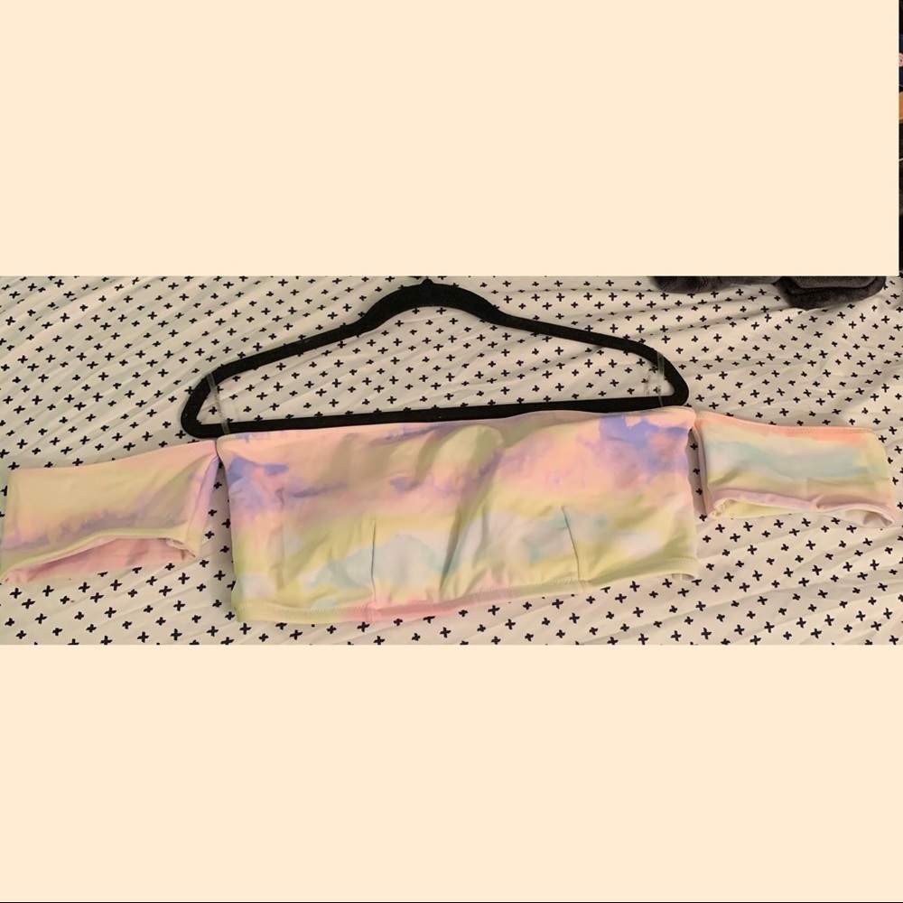 Forever 21+ Tye Dye Off The Shoulder Bikini Top